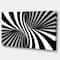 Designart - Black and White Spiral - Abstract Canvas Art Print